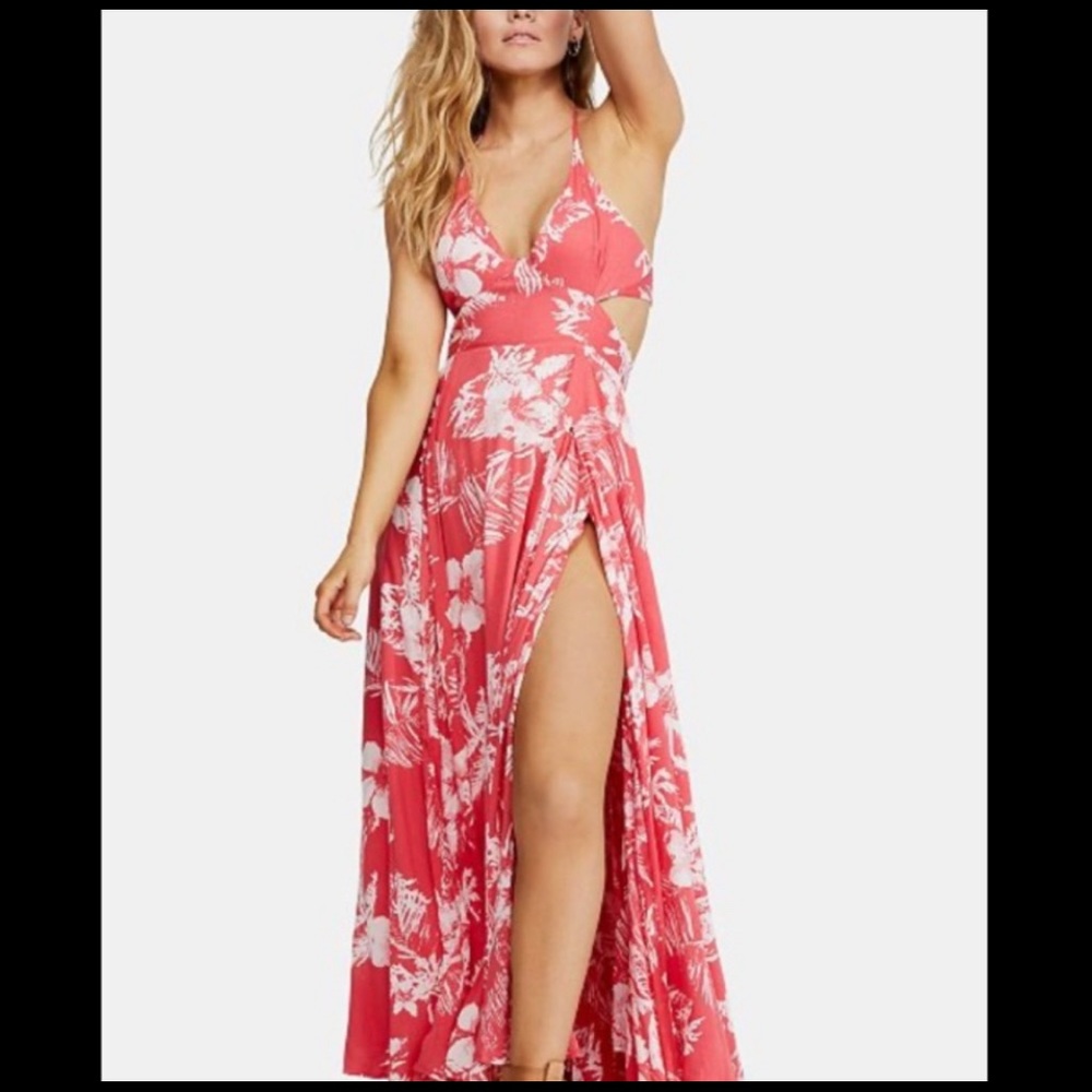 NWOT Free People Lille Maxi Dress XS pink